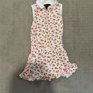 Polo by Ralph Lauren White romper with strawberry 🍓 girls 5